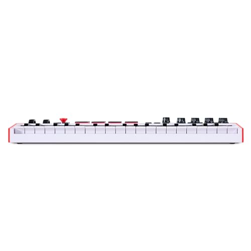 Akai Professional MPK Mini Plus - Teclado Controlador MIDI USB de 37 Mini Teclas con 8 Pads MPC, Secuenciador, MIDI/CV/Gate I/O, Software de Producción y Native Instruments Sound Package, Blanco
