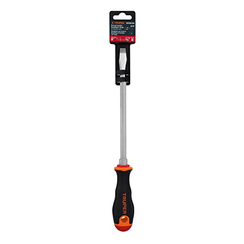 Desarmador Plano Truper Mango Comfort Grip 3/8 x 8 Pulgadas