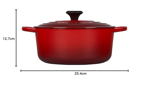 Le Creuset Signature Cazuela de Hierro Fundido, Rojo (Cherry), 26 cm