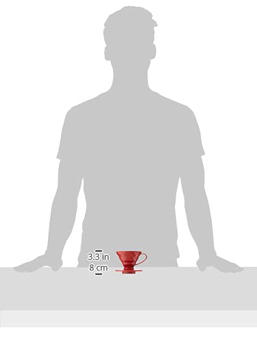 Hario V60 - Goteador de café de plástico, tamaño 01, rojo