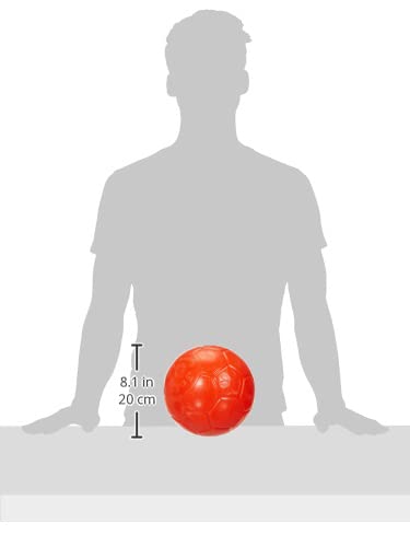 Jolly Pets Pelota de fútbol Grande Flotante para Perro, Juguete de 8 Pulgadas de diámetro, Naranja