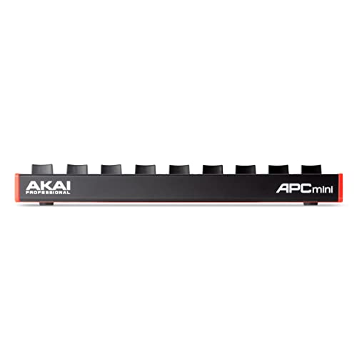 Akai Professional APC Mini MK2 - driver USB MIDI Pad para lanzamiento de clips con Ableton Live Lite, 64 almohadillas para orejas RGB, modo tambor y notas y mezclador MIDI