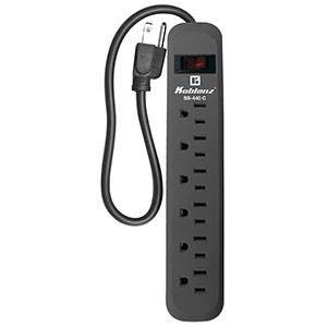 Regleta Multicontacto Koblenz Blanco con Supresión de Picos y 6 Contactos Regulados para Oficina, Hogar, Dormitorio