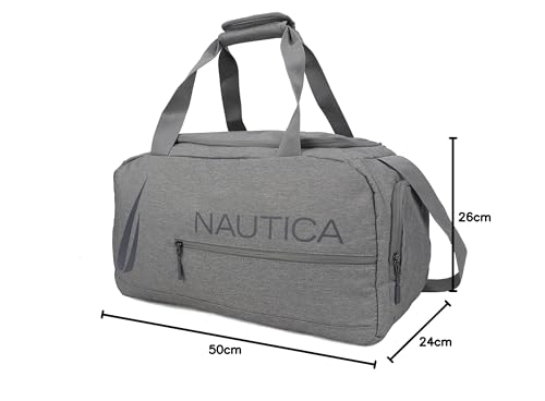Bolsa de Deporte Nautica Gris con Interior Amplio para Adulto Unisex