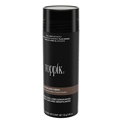 TOPPIK Hair Building Fibers, Medium Brown, 1.94 oz.