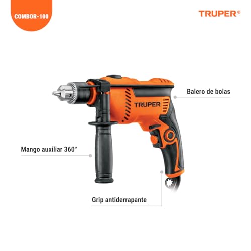 Truper COMBOR-1/2A7, Combo rotomartillo 600W con brocas y desarmadores