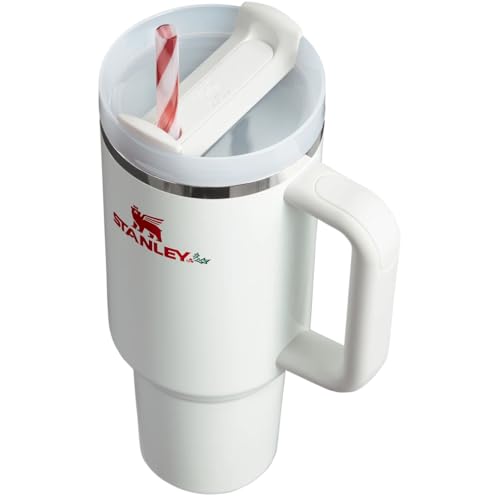 Vaso de Acero Inoxidable Stanley Quencher Mistletoe Twist 40 Onzas Aislado al Vacío