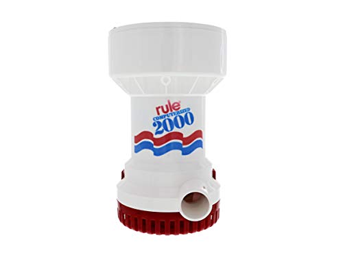 Rule 53S Marine 2000 Bomba de sentina automática (12 voltios), Blanco/Rojo