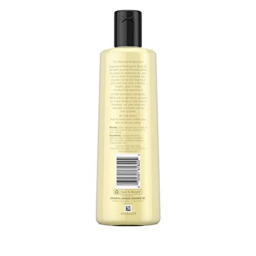 Neutrogena Lightweight Body Oil For Dry Skin, Sheer Moisturizer In Light Sesame Formula, 8.5 Fl. Oz