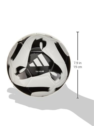 adidas Tiro Club - Pelota Unisex para Adultos, Color Blanco/Negro, 5