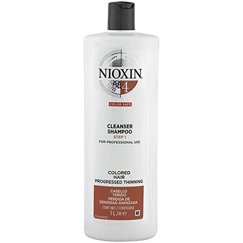 Limpiador Capilar Nioxin System 4 para Cabello Fino Tratado Químicamente y Visiblemente Ralo