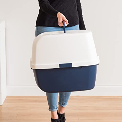 IRIS USA, Inc. - Caja de arena Iris Jumbo con capucha y cuchara, azul marino