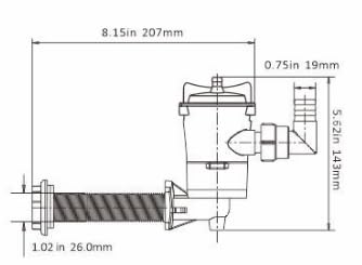 YaeMarine Livewell Baitwell - Bombas de anzuelo vivo para tanque de anzuelo en vivo, bomba sumergible de cartucho para barco