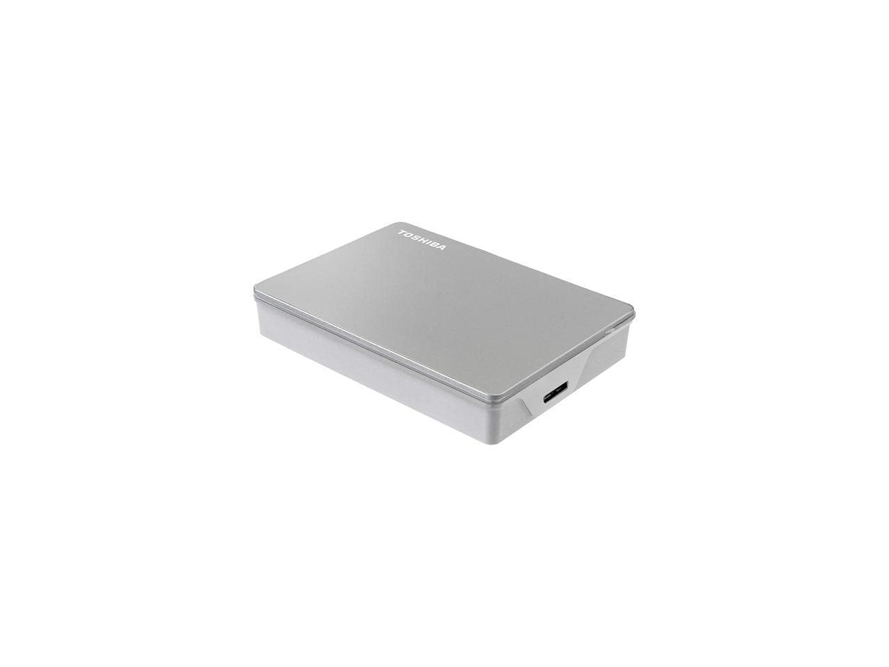 Disco Duro Externo Toshiba Canvio Flex Plata USB-C y USB-A 3.0 4TB para Mac/PC/Tablet