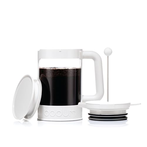bodum Bean Cold Brew Cafetera, 50 onzas, blanco brillante