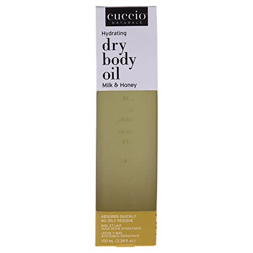 Cuccio Naturale Hydrating Dry Body Oil - Scented, Renewing And Essential Moisturizing Treatment For Dry Skin Repair - Paraben Free Formula With All Natural Ingredients - Milk And Honey - 100 ML