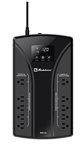 Koblenz UPS No-Break Interactivo Regulador y Supresor de Picos, 900VA / 450W, 75 Min Batería de Respaldo Ideal para Apagones Hogar y Oficina, 10 Salidas, LCD, USB Tipo B, 3 Años de Garantía (9022 USB)