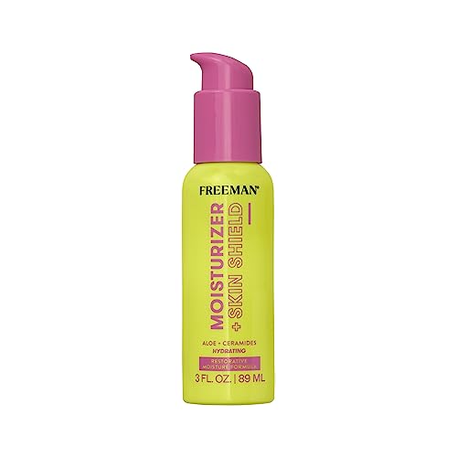 Freeman Hidratante restaurador + protector facial hidratante para la piel, suero facial ligero, infundido con aloe vera y ceramidas, calma y alivia