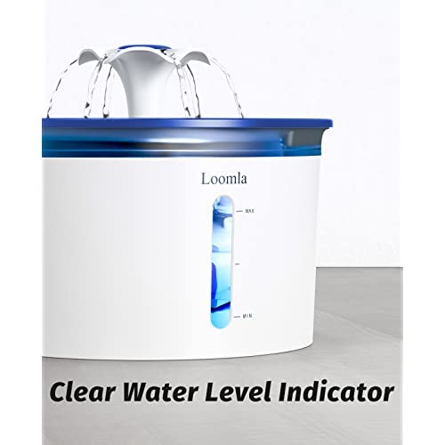 Loomla Bellflower Pet Drinking Fountain (Navy Blue)