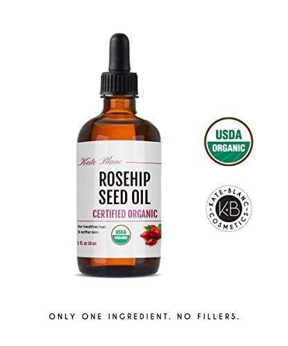 Kate Blanc Cosmetics Rosehip Seed Oil 30 ml - Hidratación - - Piel Radiante - Tono Uniforme - Hecho en USA