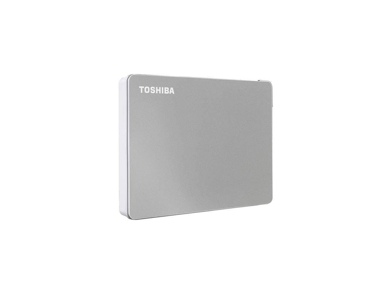 Disco Duro Externo Portátil Toshiba Canvio Flex Plateado 2 TB USB-C USB 3.0
