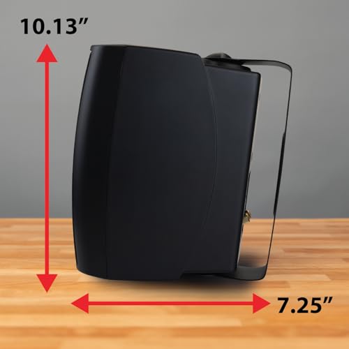 Dual Electronics LU53PB Altavoces con cable de 5.25 pulgadas de 3 vías de alto rendimiento para interiores y exteriores, instalación sin esfuerzo, uso en el hogar, piscina, patio, cochera, resistente