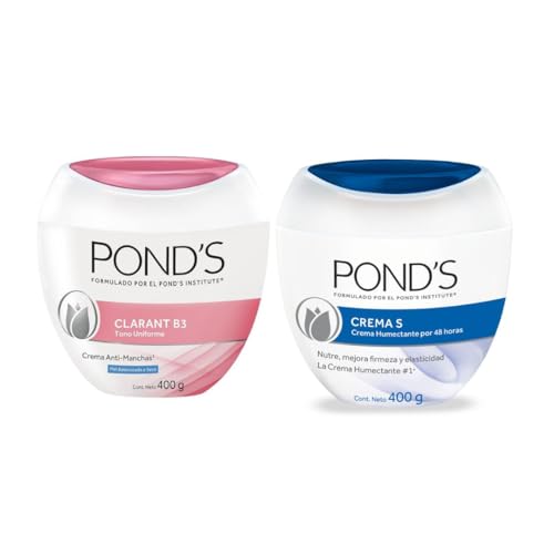 Pond's Crema Facial Anti-manchas Clarant B3 Piel Balanceada a Seca 400 g + Crema S Humectante 400 g