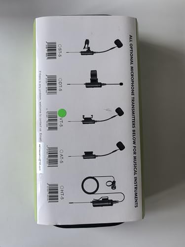 ACEMIC UHF Micrófono inalámbrico para violín Recoge el Instrumento de Cuello de Cisne Micrófono de Clip Transmisor y Receptor para Altavoces Activos, Sistemas de megafonía Activos, VT-5