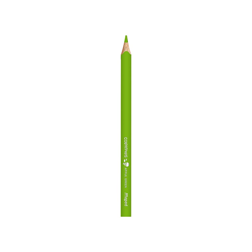 Maped Color'Peps - Lápices de madera para colorear, mina suave y resistente, triangular para un mejor agarre, fácil de usar, 12 colores brillantes jumbo de 4,7 mm