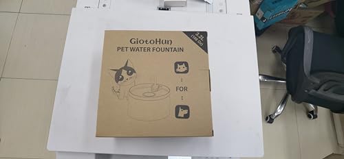 GIOTOHUN - Fuente de agua para gatos para beber, fuente de gato de 3.2 l, súper silenciosa, luz LED integrada, filtro de carbón activado, tanque de agua translúcido, fuente de agua para gatos para