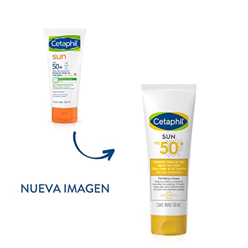 Cetaphil Sun Oil Control FPS 50+ Color 1 pz 50 ml Reduce el Brillo y Controla la Grasa por 12 Hrs con Color Recomendada por Dermatólogos para Piel Sensible