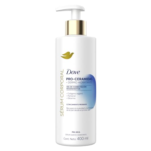 DOVE Sérum Corporal en Crema Dermo Hidratante con Pro-Ceramidas que recupera la suavidad y luminosidad de la piel desde el primer uso 400 ml