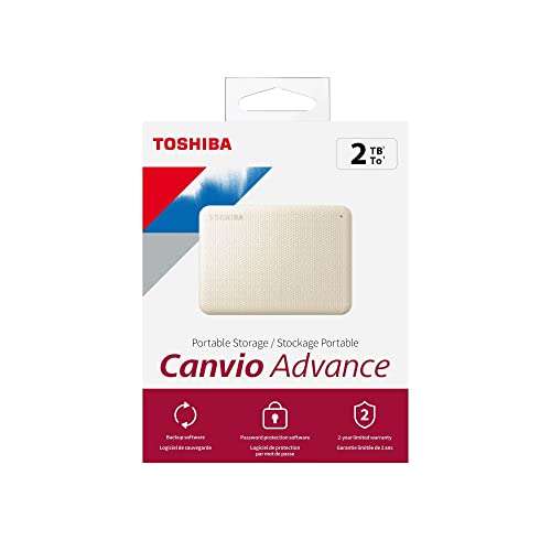 Disco Duro Externo Toshiba Canvio Advance 2TB USB-A 3.0 Blanco