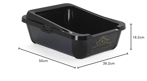 Arenero para Gato Moderna Negro Luxurious