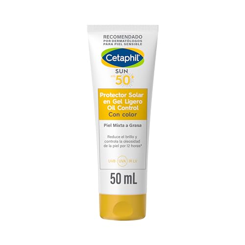Cetaphil Sun Oil Control FPS 50+ Color 1 pz 50 ml Reduce el Brillo y Controla la Grasa por 12 Hrs con Color Recomendada por Dermatólogos para Piel Sensible