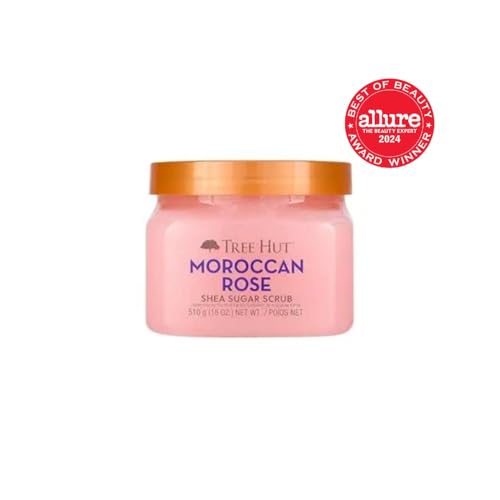 Exfoliante de Azúcar de Karité Tree Hut Rosa Marroquí Ultra Hidratante y Nutritivo para Cuidado Corporal Esencial