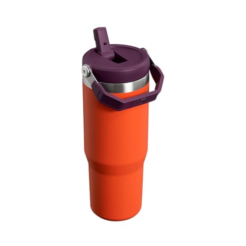 Termo Stanley IceFlow Tigerlily Plum de Acero Inoxidable con Popote Abatible 887ml