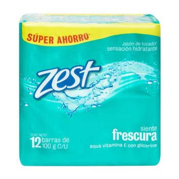Zest Zest Aqua Jabon De Barra 12 barras de 100 gramos cada uno