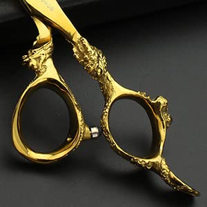 Juego de tijeras profesionales de peluquería de 6 pulgadas, cortapelos de acero inoxidable familiar(6 inches, 2 pieces-D)