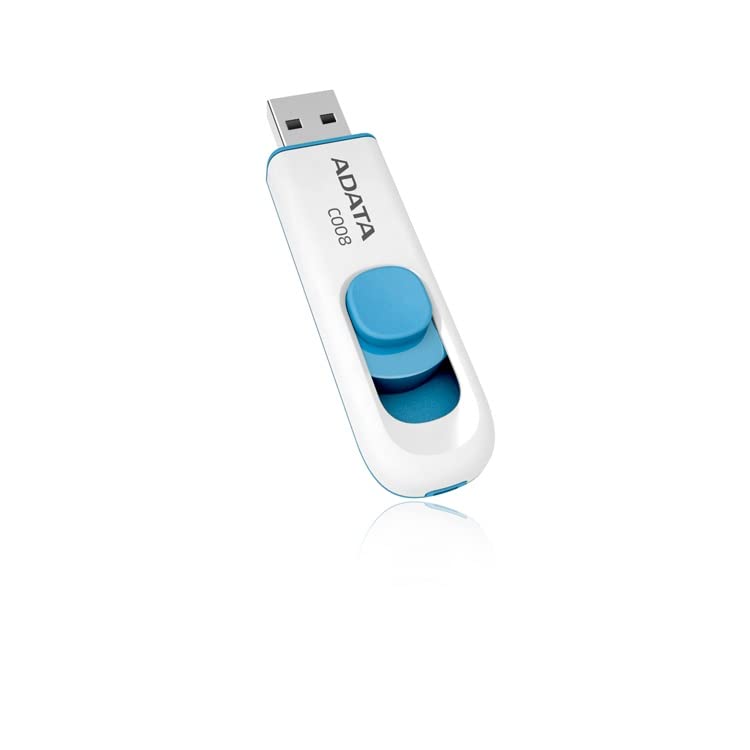 Memoria USB ADATA Blanco Azul Diseño Deslizable Elegante 16 GB Kit de 10 Piezas