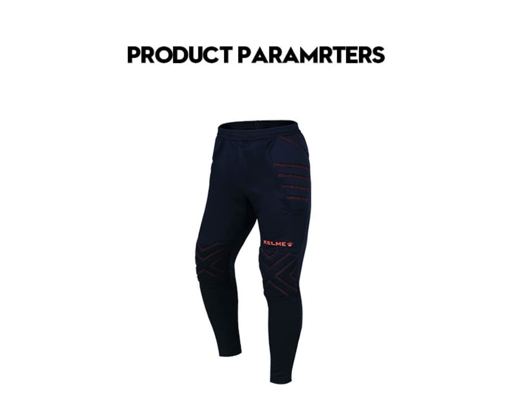 KELME Pantalones de fútbol Goalkeeper Pro con protecciones para niños - Azul oscuro, 8 años