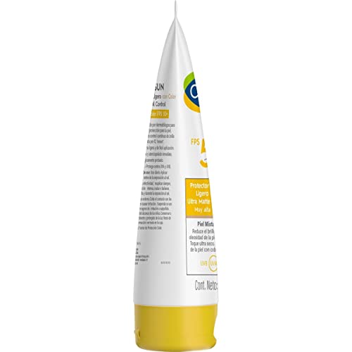 Cetaphil Sun Oil Control FPS 50+ Color 1 pz 50 ml Reduce el Brillo y Controla la Grasa por 12 Hrs con Color Recomendada por Dermatólogos para Piel Sensible