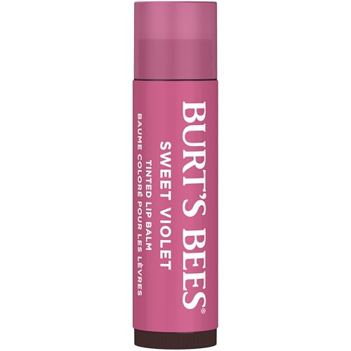 Burt's Bees 100% Natural Tinted Lip Balm, Sweet Violet with Shea Butter & Botanical Waxes - 2 Pack