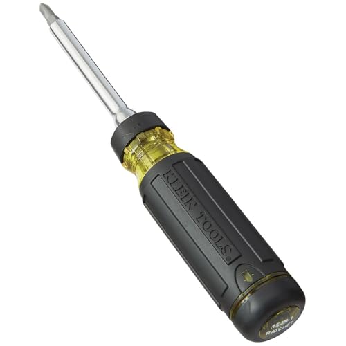 KLEIN TOOLS 32305 | Desarmador multipuntas| 15 en 1 con matraca | Destornillador ergonómico con puntas intercambiables y almacenamiento integrado | Ideal para todo tipo de tornillos