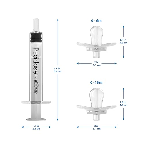 AGGIE MD Pacidose Pacifier Baby Medicine Dispenser with Oral Syringe | Newborn | 0-6 Months