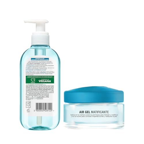 Kit Garnier Las Favoritos del Mariana - Express Anti Imperfecciones Gel Limpiador con Ácido Salicílico + Crema Facial Hidratante Matificante en Gel