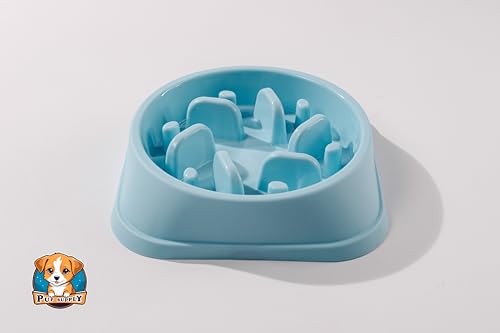 Plato para Alimentación Lenta P.U.P. SUPPLY Azul Claro para Perro y Mascotas