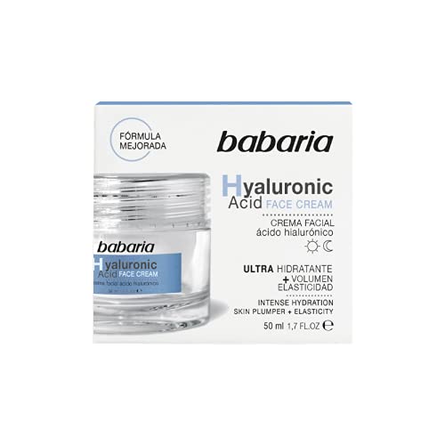Babaria Crema + Serum de Ácido Hialurónico Babaria Ultra Hidratante Aporta Volumen y Elasticidad 50ml | 30ml