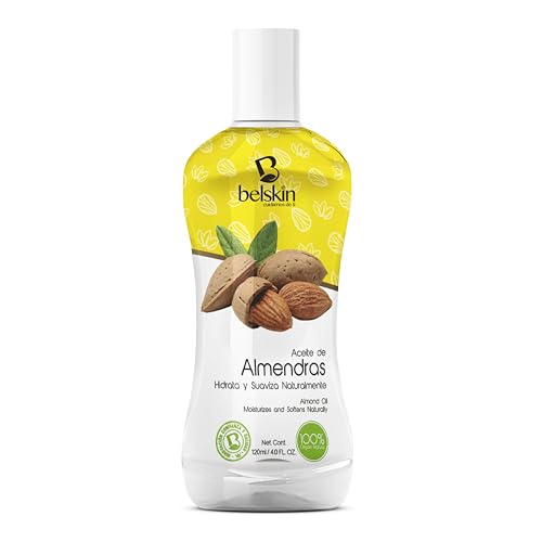 Belskin | 6 Pack Aceites Cosméticos de Almendra | Aceite Para uso Corporal – Piel, Cuerpo y Cabello | Aceite para Cabello - Aceite Facial - Aceite Corporal | Hidrata y Suaviza Naturalmente | Aporta Fuerza y Brillo a Uñas y Pestañas | Cabello más Brilloso