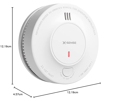 Detector de Humo X-Sense Blanco con Batería de 10 Años y Botón Silenciador